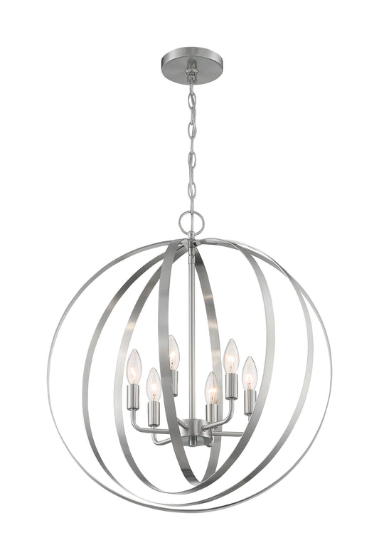 NUVO LIGHTING PENDLETON 6LT PENDANT BN #60/7048