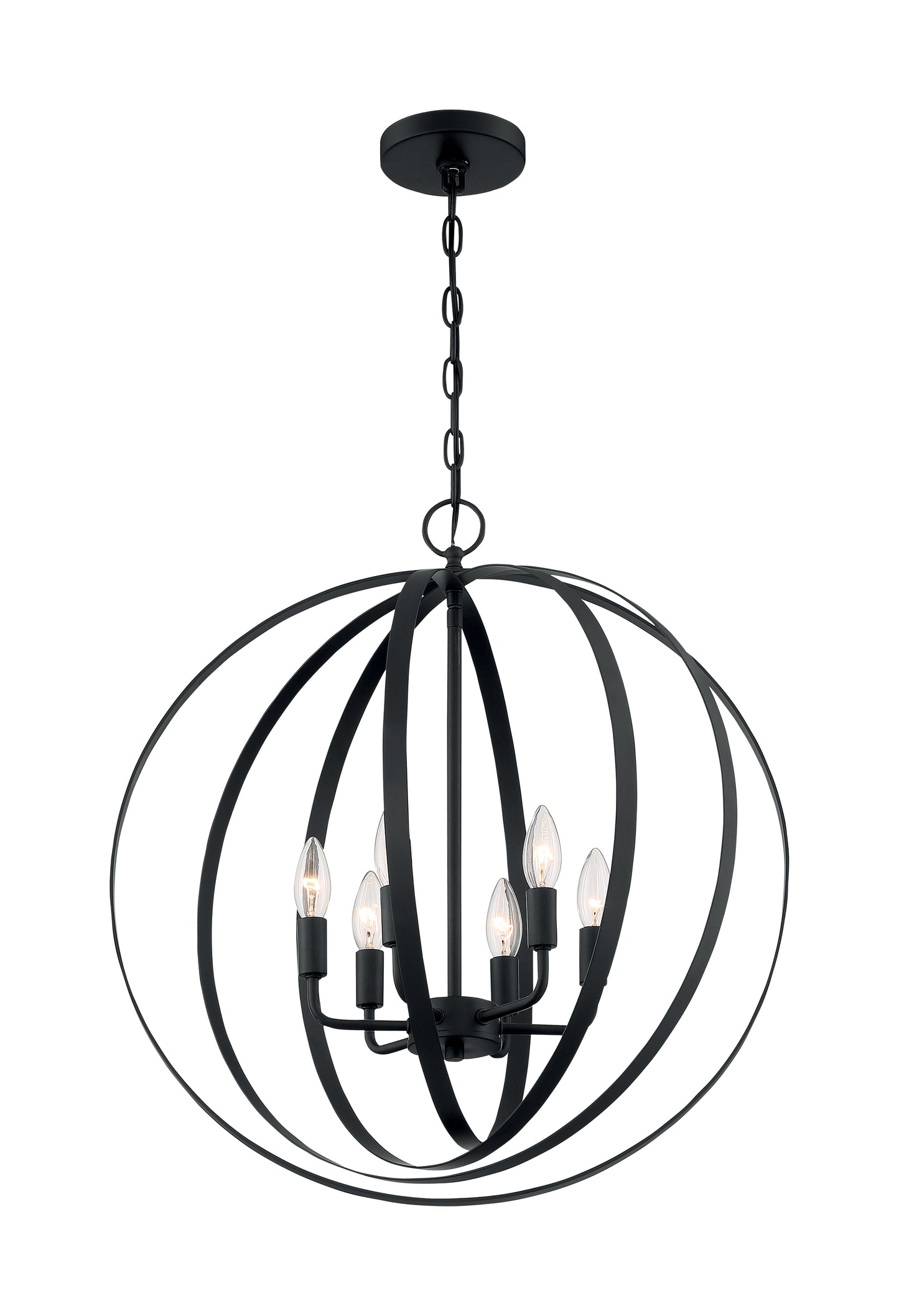 NUVO LIGHTING PENDLETON 6LT PENDANT MB #60/7068