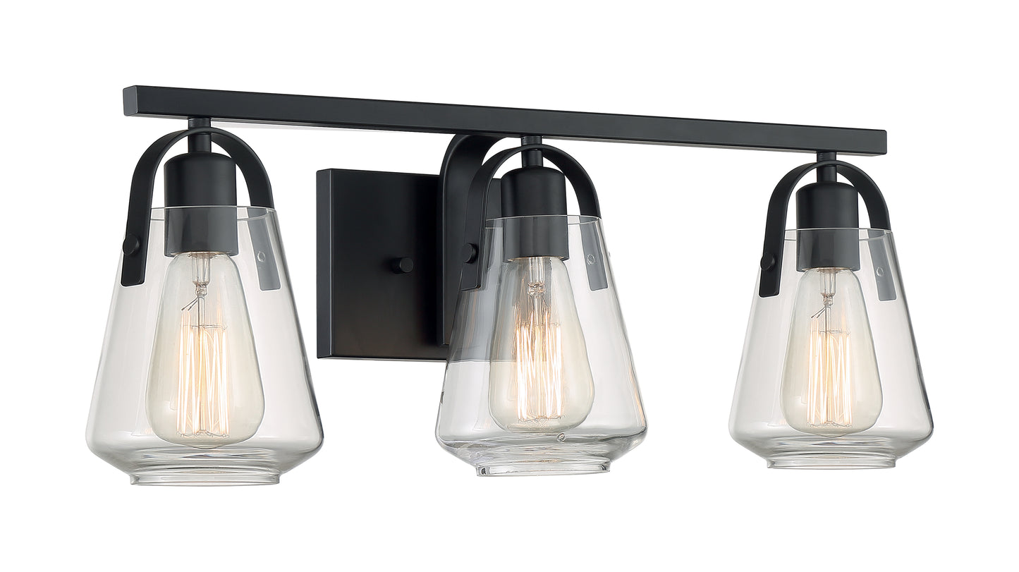 NUVO LIGHTING SKYBRIDGE 3 LIGHT VANITY MB #60/7103