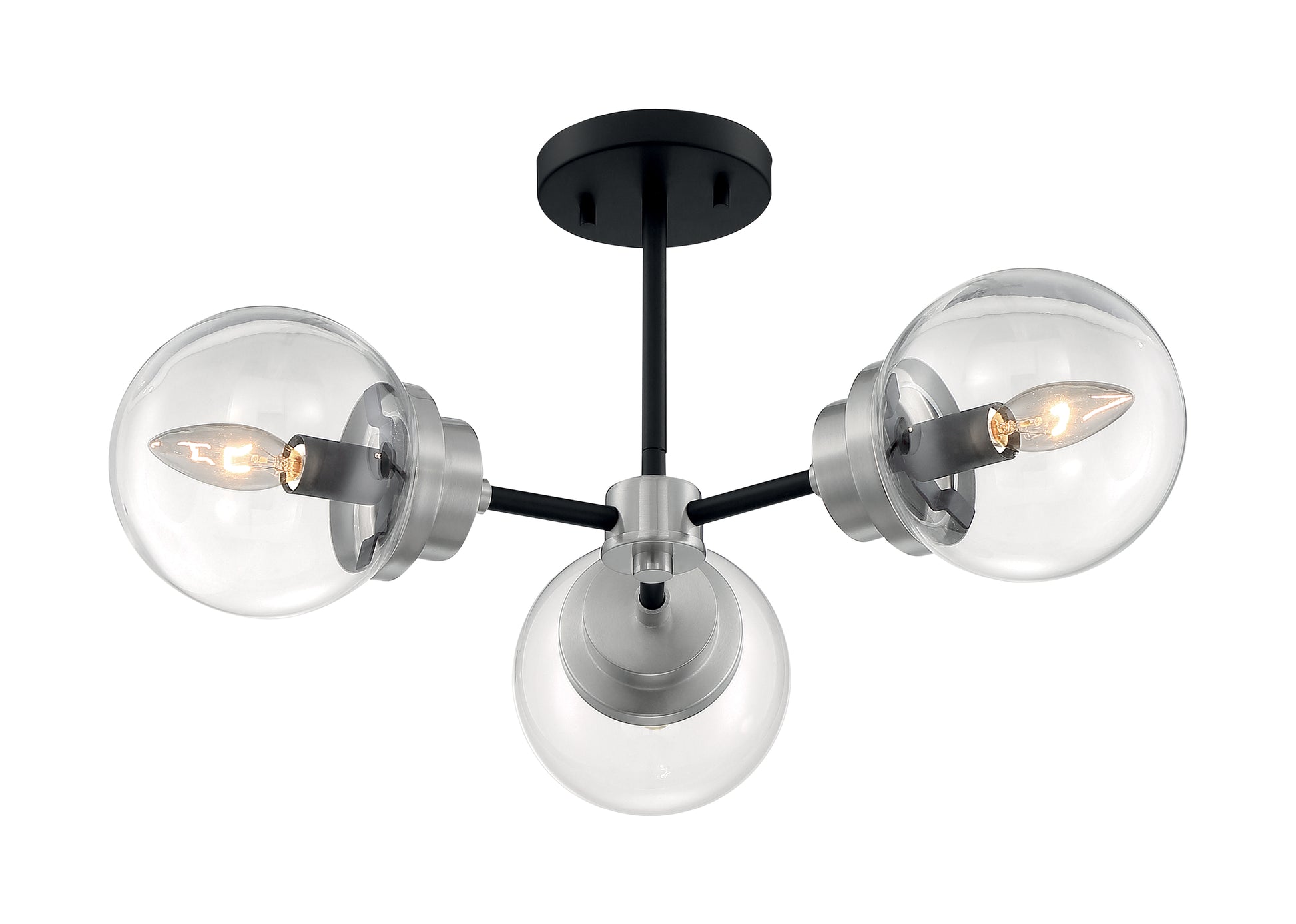 NUVO LIGHTING AXIS 3 LIGHT SEMI FLUSH #60/7133 60-7133