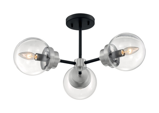 NUVO LIGHTING AXIS 3 LIGHT SEMI FLUSH #60/7133