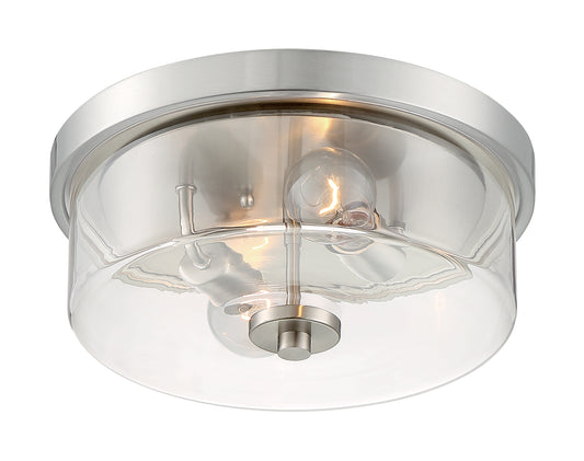 NUVO LIGHTING SOMMERSET 2 LIGHT FLUSH MOUNT BN #60/7168