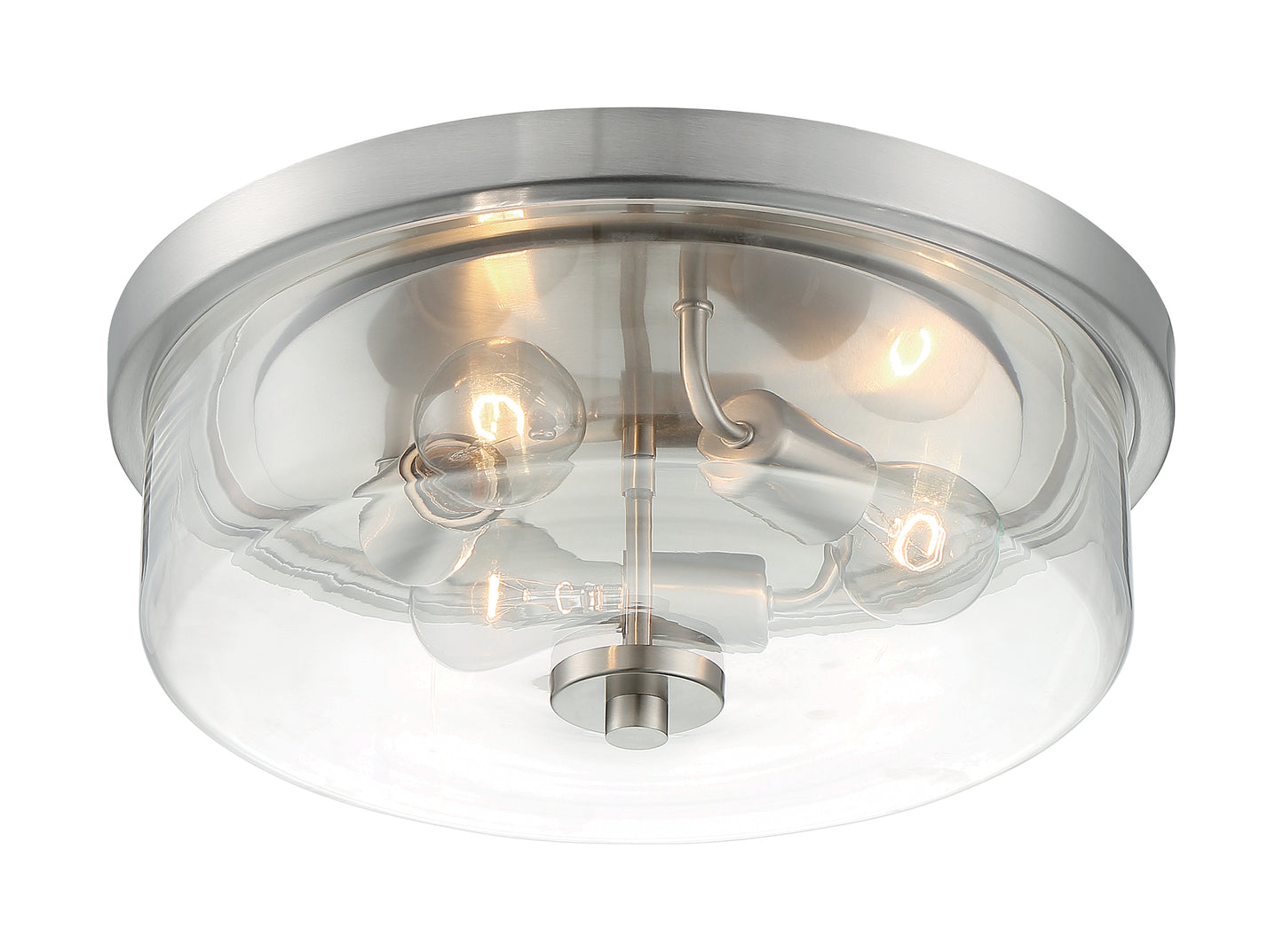 NUVO LIGHTING SOMMERSET 3 LIGHT FLUSH MOUNT BN #60/7169