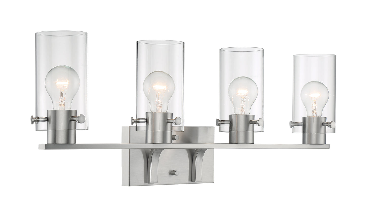 NUVO LIGHTING SOMMERSET 4 LIGHT VANITY BN #60/7174
