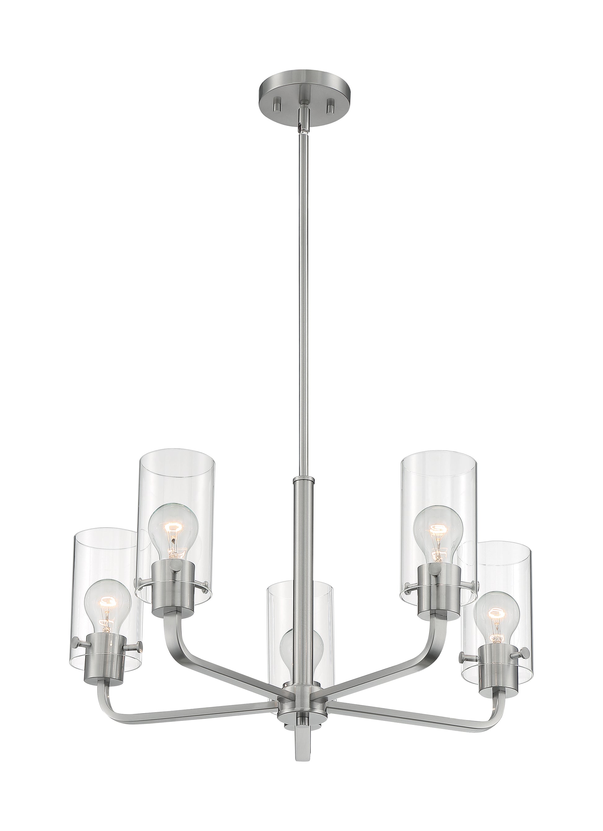 NUVO LIGHTING SOMMERSET 5 LIGHT CHANDELIER BN #60/7175 60-7175