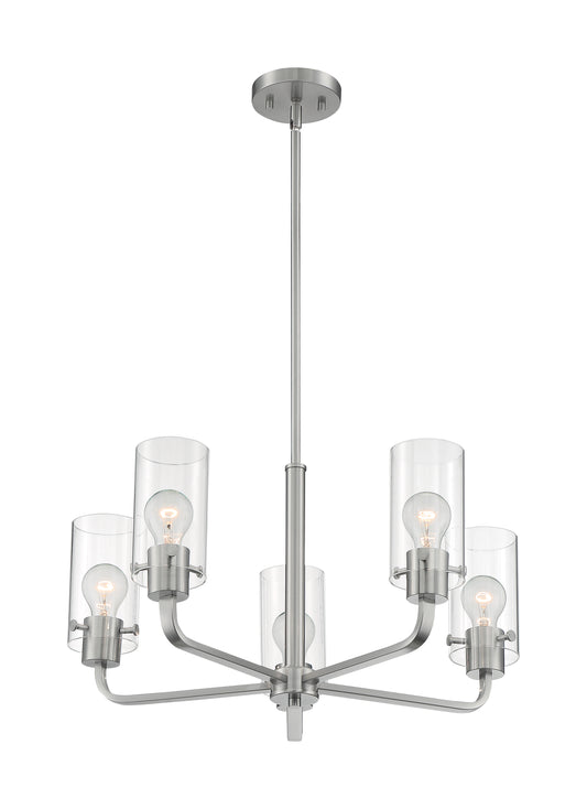 NUVO LIGHTING SOMMERSET 5 LIGHT CHANDELIER BN #60/7175