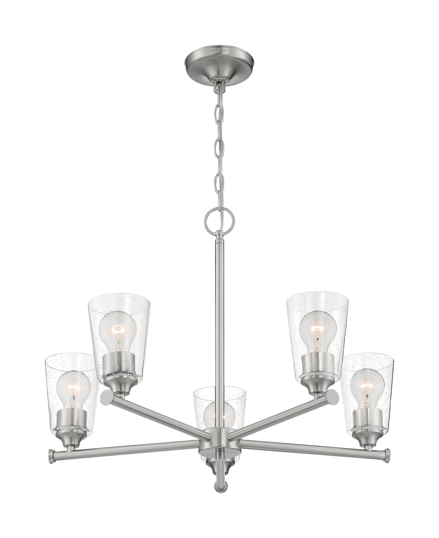 NUVO LIGHTING BRANSEL 5 LIGHT CHANDELIER BN #60/7185