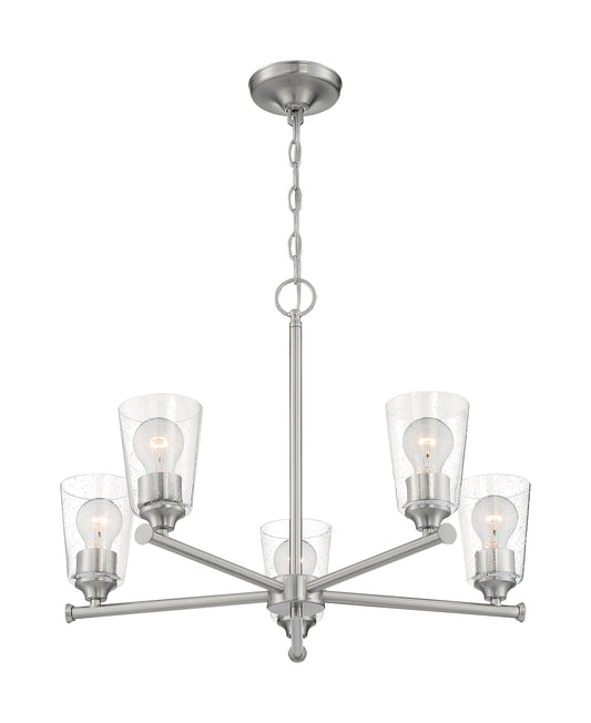 NUVO LIGHTING BRANSEL 5 LIGHT CHANDELIER BN #60/7185