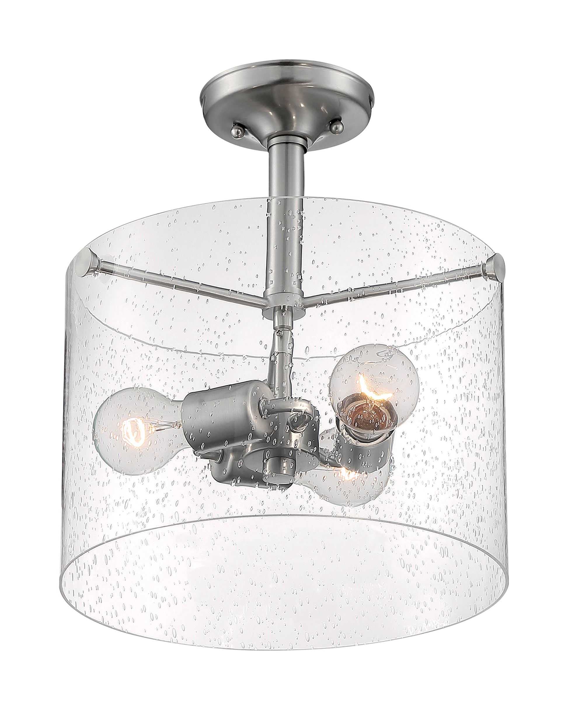 NUVO LIGHTING BRANSEL 3 LIGHT SEMI FLUSH BN #60/7188 60-7188