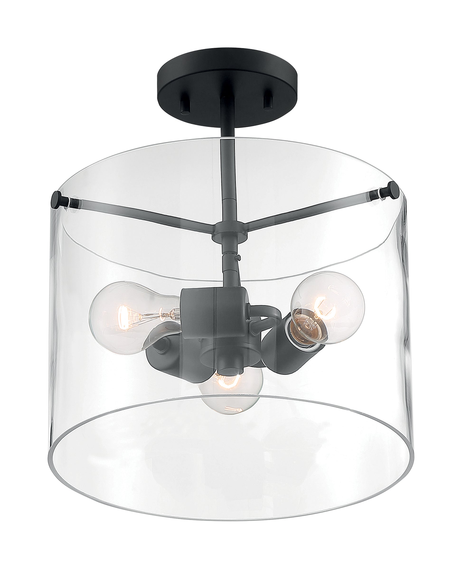 NUVO LIGHTING SOMMERSET 3 LIGHT SEMI FLUSH #60/7278 60-7278