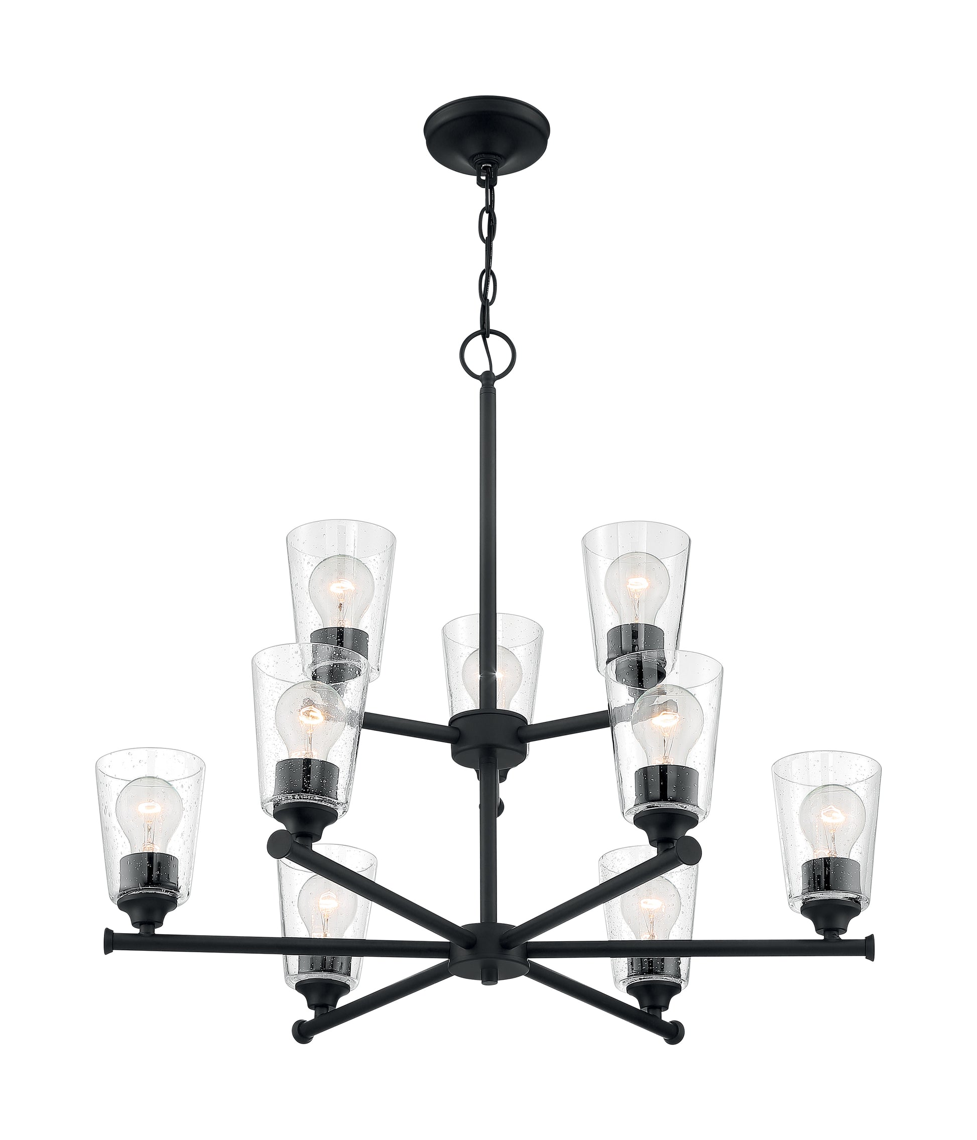 NUVO LIGHTING BRANSEL 9 LIGHT CHANDELIER #60/7289 60-7289