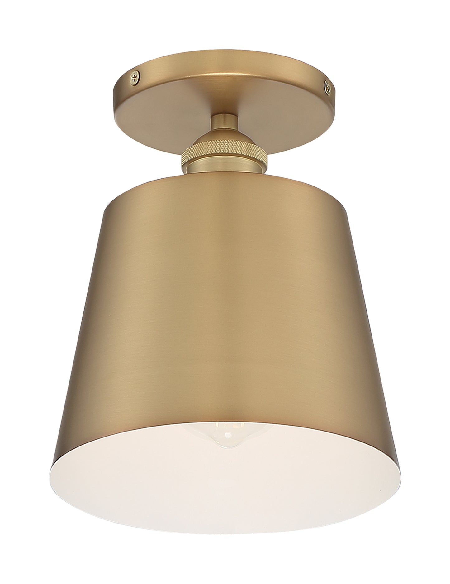 NUVO LIGHTING MOTIF 1LT 7" SEMI FLUSH BB WH #60/7321