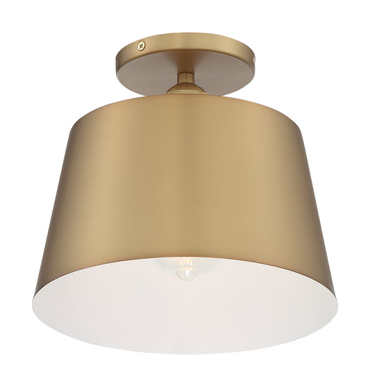 NUVO LIGHTING MOTIF 1LT 10" SEMI FLUSH BB WH #60/7322