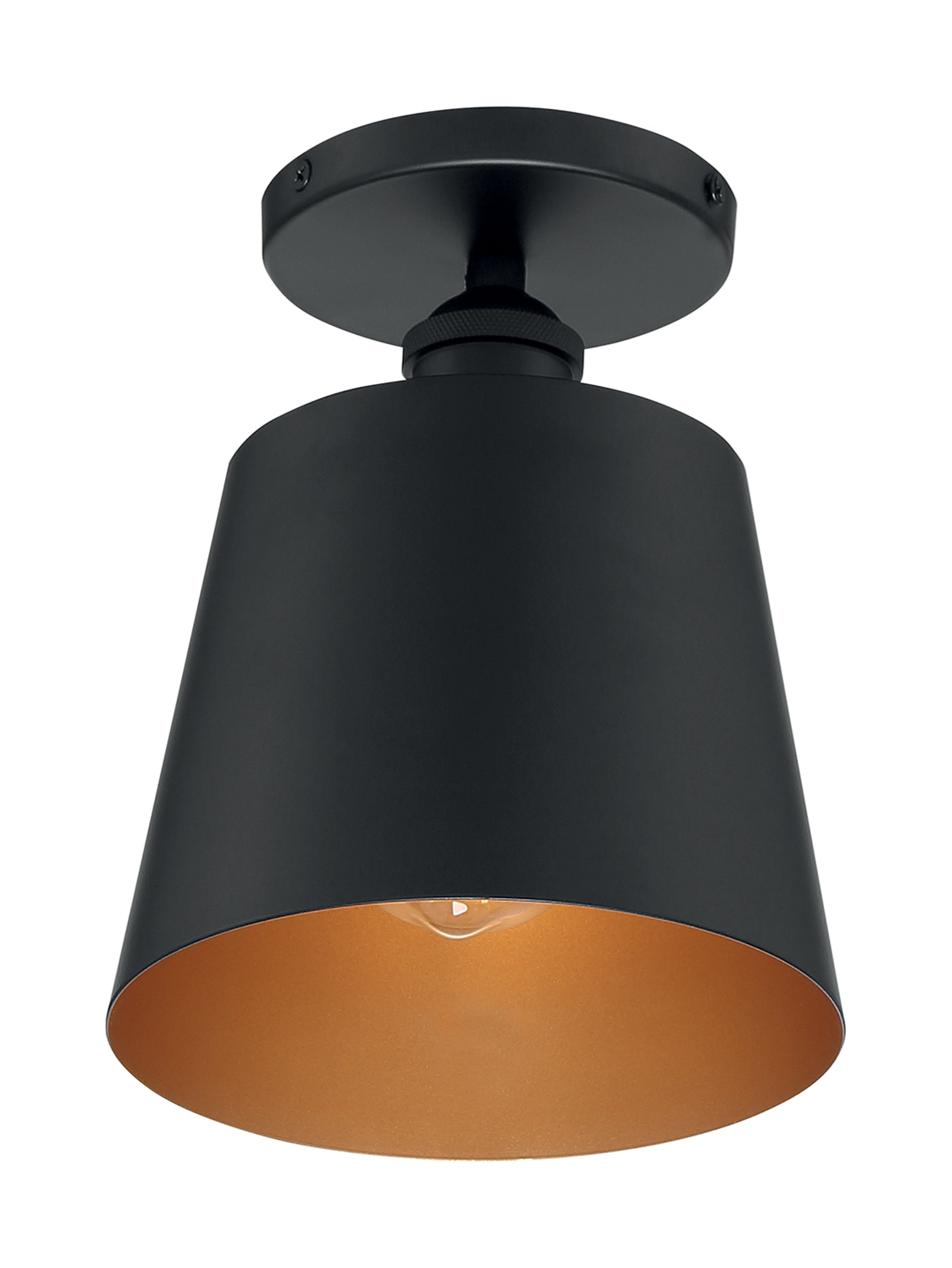 NUVO LIGHTING MOTIF 1LT 7" SEMI FLUSH BK GA #60/7331 60-7331