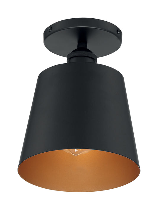 NUVO LIGHTING MOTIF 1LT 7" SEMI FLUSH BK GA #60/7331