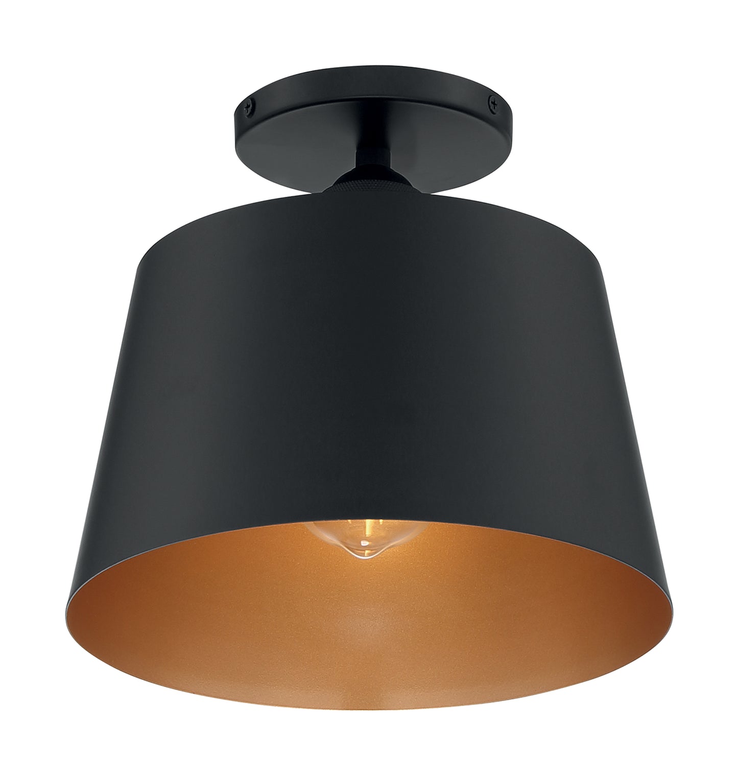 NUVO LIGHTING MOTIF 1LT 10" SEMI FLUSH BK GA #60/7332