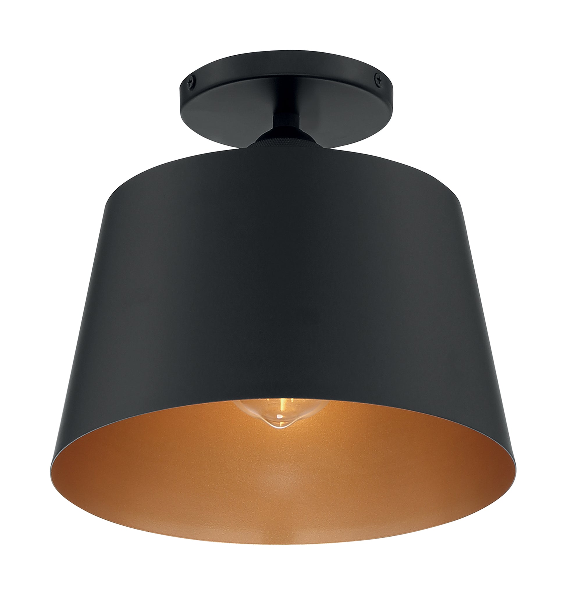 NUVO LIGHTING MOTIF 1LT 10" SEMI FLUSH BK GA #60/7332 60-7332