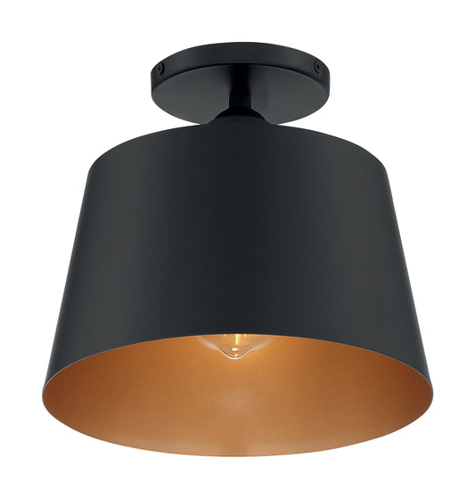 NUVO LIGHTING MOTIF 1LT 10" SEMI FLUSH BK GA #60/7332