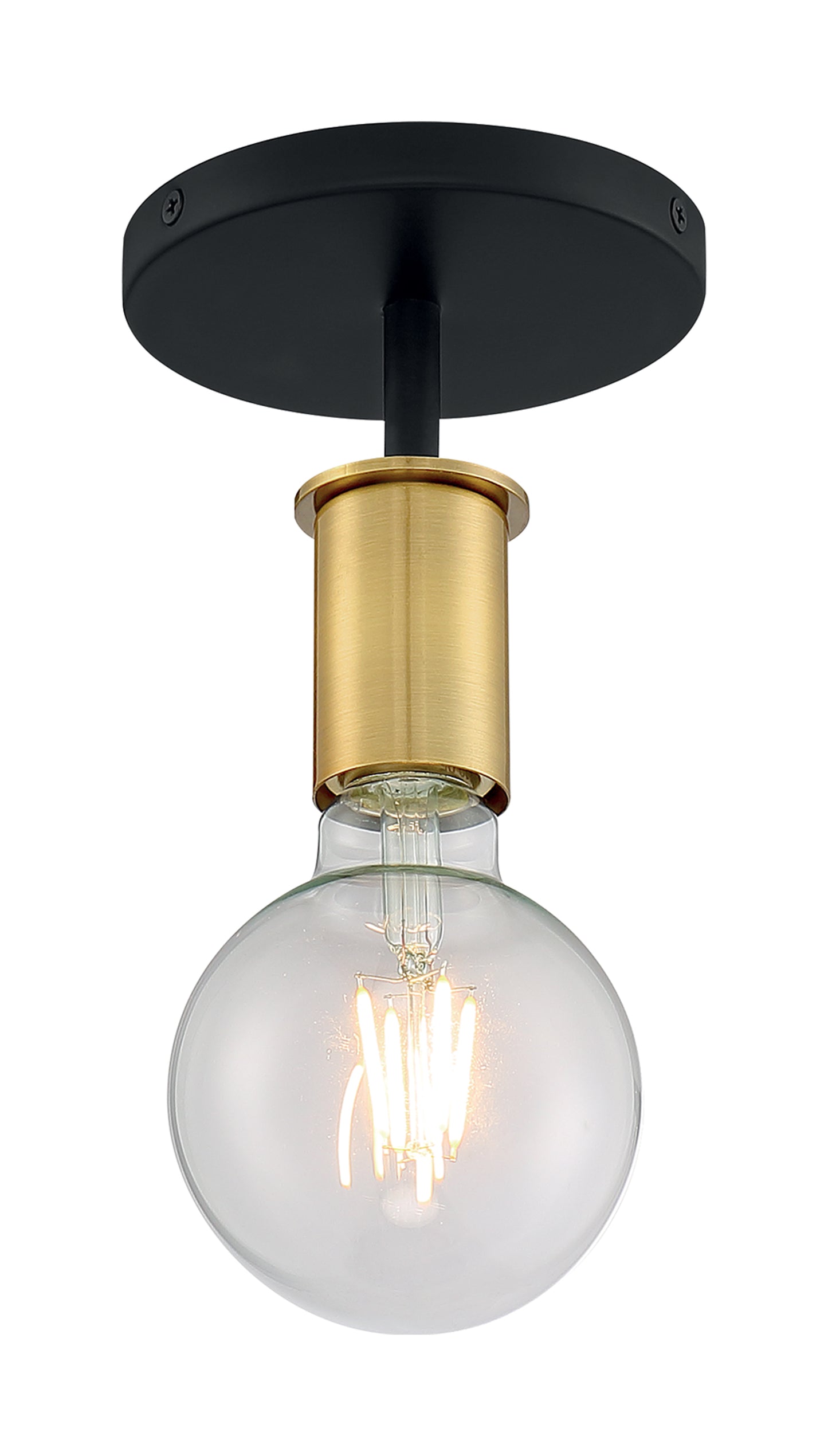 NUVO LIGHTING RYDER 1 LIGHT SEMI FLUSH BK BB #60/7343
