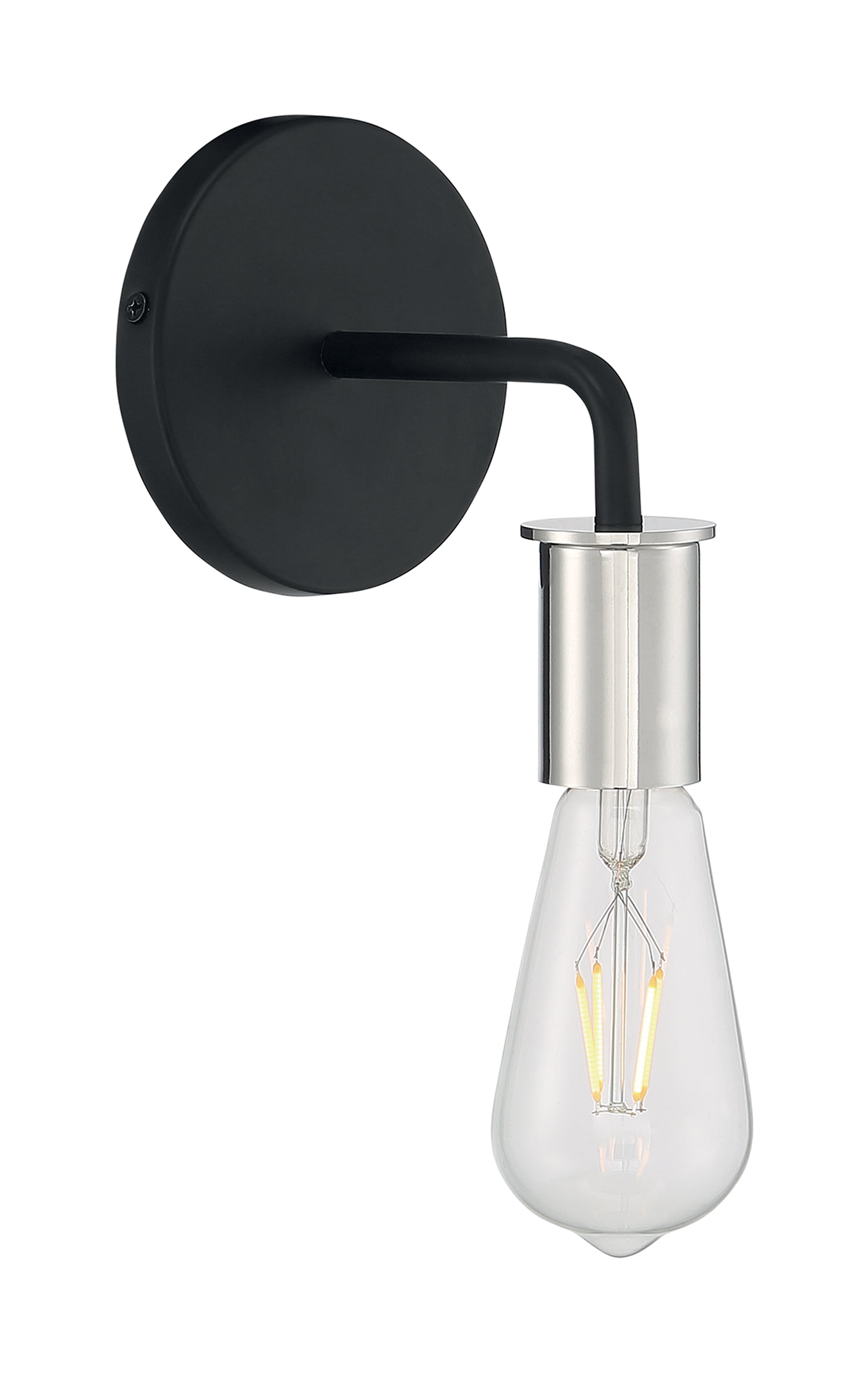 NUVO LIGHTING RYDER 1 LIGHT WALL SCONCE BK PN #60/7351 60-7351