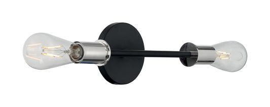 NUVO LIGHTING RYDER 2 LIGHT VANITY BK PN #60/7352