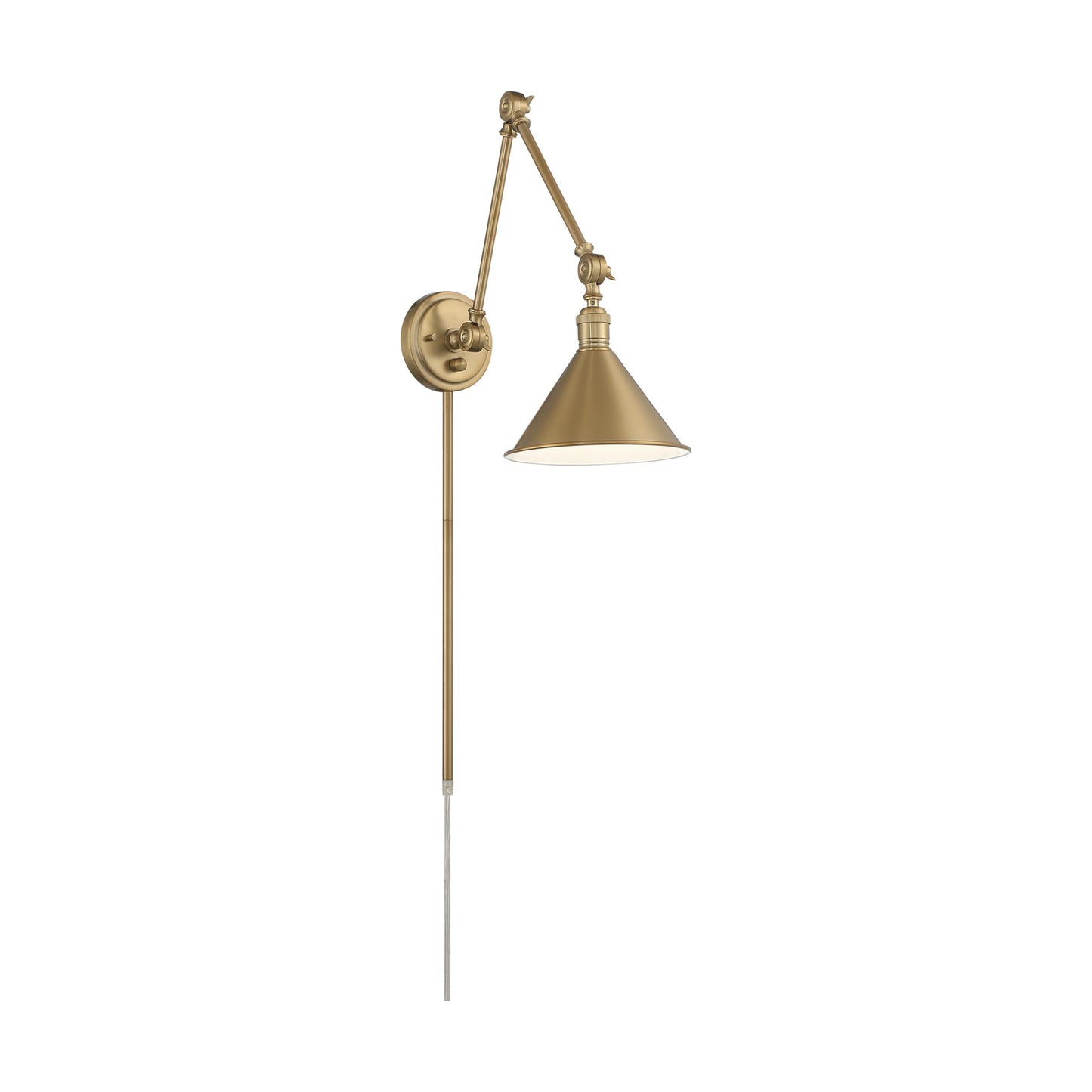 NUVO LIGHTING DELANCEY SWING ARM FIXTURE BN #60/7361