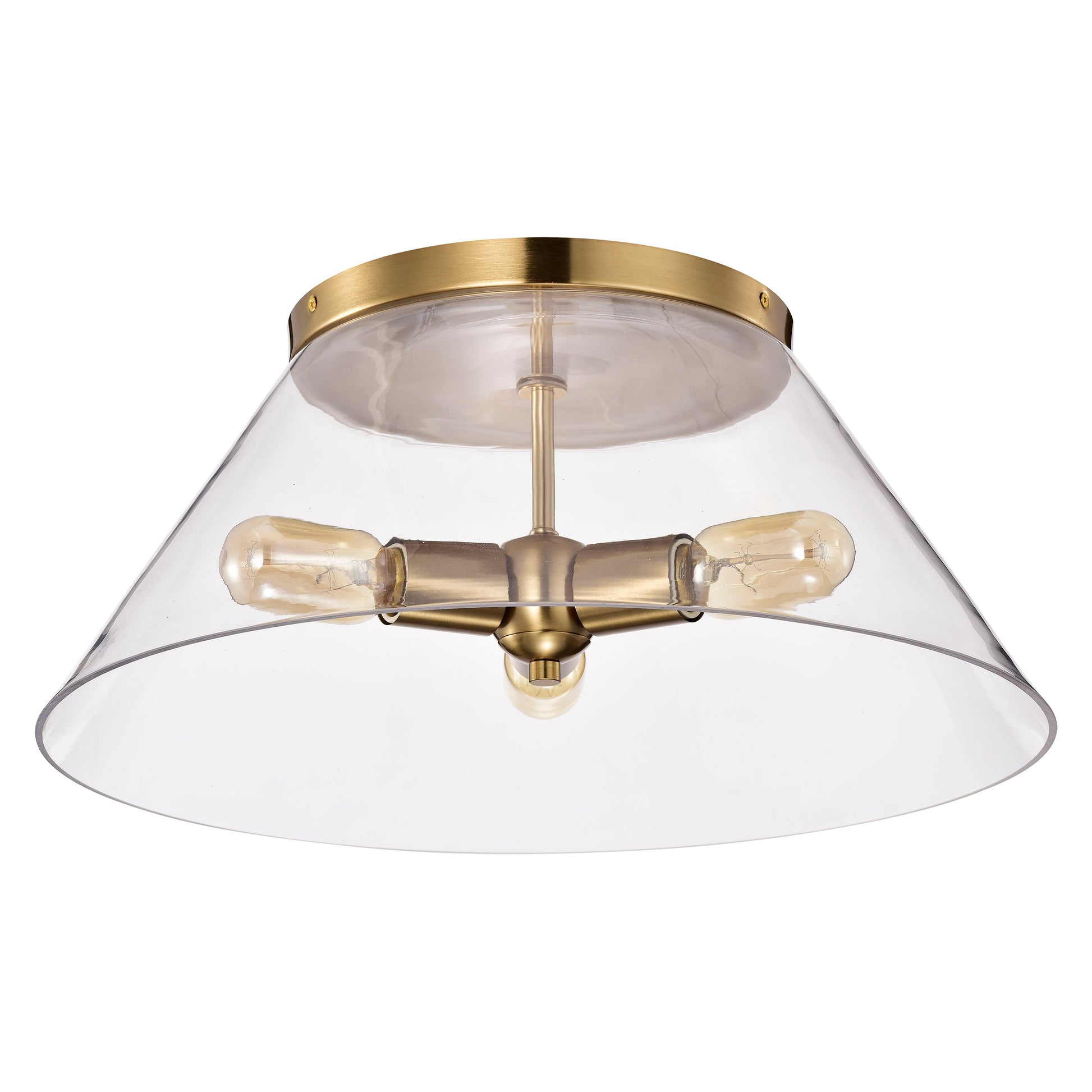 NUVO LIGHTING DOVER 3 LIGHT LARGE FLUSH #60/7422 60-7422