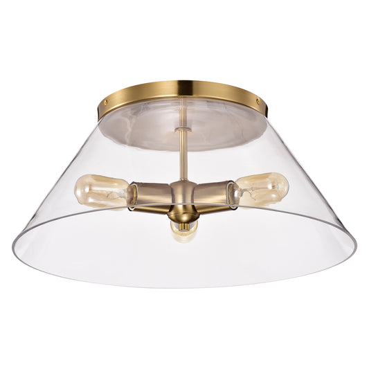 NUVO LIGHTING DOVER 3 LIGHT LARGE FLUSH #60/7422