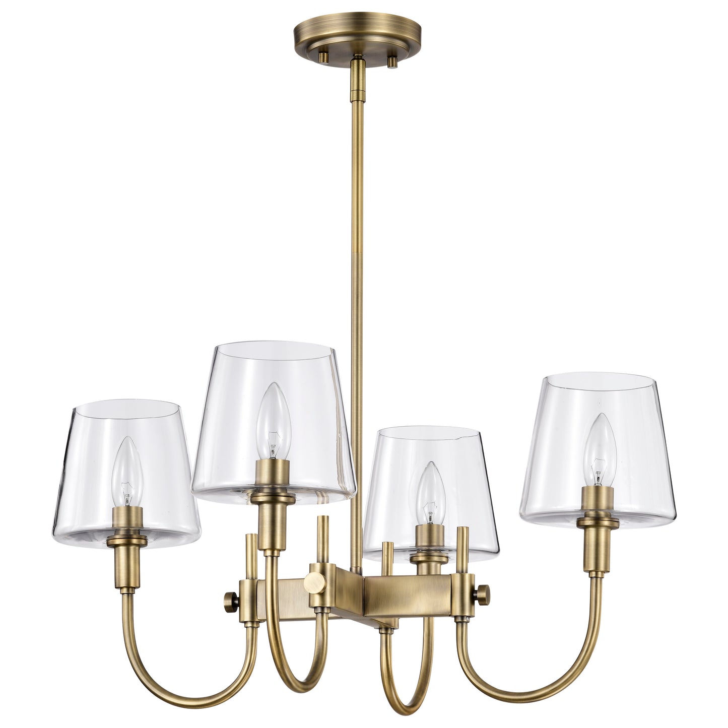 NUVO LIGHTING BROOKSIDE 4 LIGHT CHANDELIER #60/7885