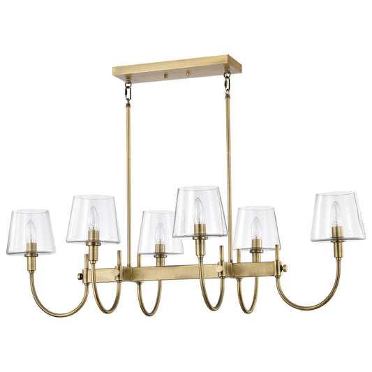 NUVO LIGHTING BROOKSIDE 6 LT ISLAND PENDANT #60/7887