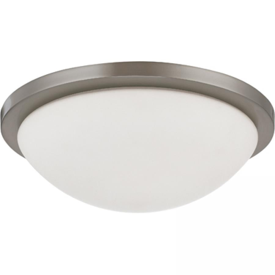 NUVO LIGHTING LED BUTTON BRUSHED NICKEL 13" FLUSH #62/1043