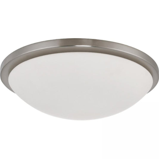 NUVO LIGHTING LED BUTTON BRUSHED NICKEL 17" FLUSH #62/1044