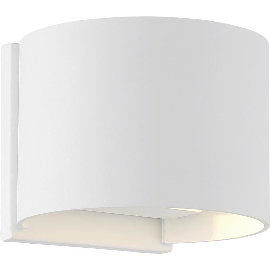 NUVO LIGHTING LIGHTGATE LED ROUND SCONCE WH #62/1465