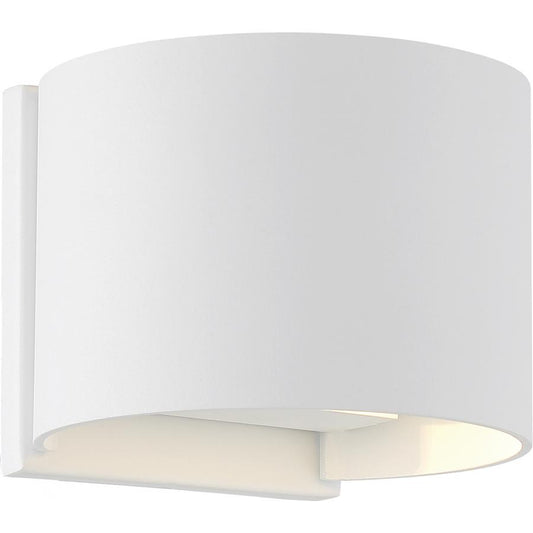 NUVO LIGHTING LIGHTGATE LED ROUND SCONCE WH #62/1465