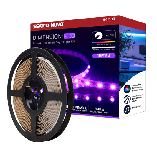 NUVO LIGHTING TAPE/RGBTW-HO/IP20/JBOX/SF/16' #64/133