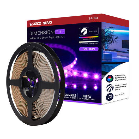 NUVO LIGHTING TAPE/RGBTW-HO/IP20/JBOX/SF/32' #64/134