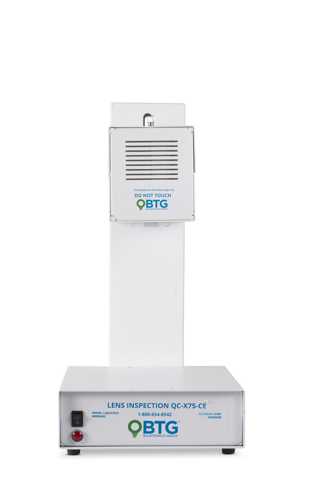 BTG QC-X75-CE LENS INSPECTION UNIT ISP-XBO-75-CE