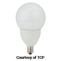 TCP LED 5W G16 DIM 2700K E12 FROST #LED5E12G1627KF LED5E12G1627KF