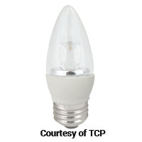 TCP LED 5W B11 DIM 2700K E26 #LED5E26B1127K