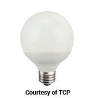 TCP LED 5W G25 DIM 3000K E26 FROST #LED5G25D30KF