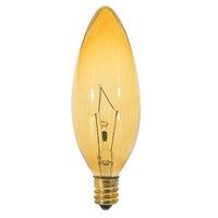 SATCO 25W TORP CAND TRANS AMBER #S3813
