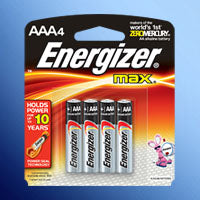 ENERGIZER E92 AAA ALKALINE 4 PACK