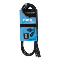 ACCU CABLE AC3PDMX5 3PIN DMX CABLE 5' AC3PDMX5