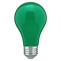SATCO 8A19/GREEN/LED/E26/120V