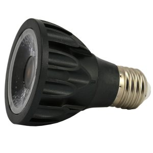 SUNLIGHT2 PAR20 E26/MEDIUM BASE 10W 120V 15° 6000K BLACK ARCHITECTURAL GRADE SINGLE CCT BU PAR20A10W60K15B