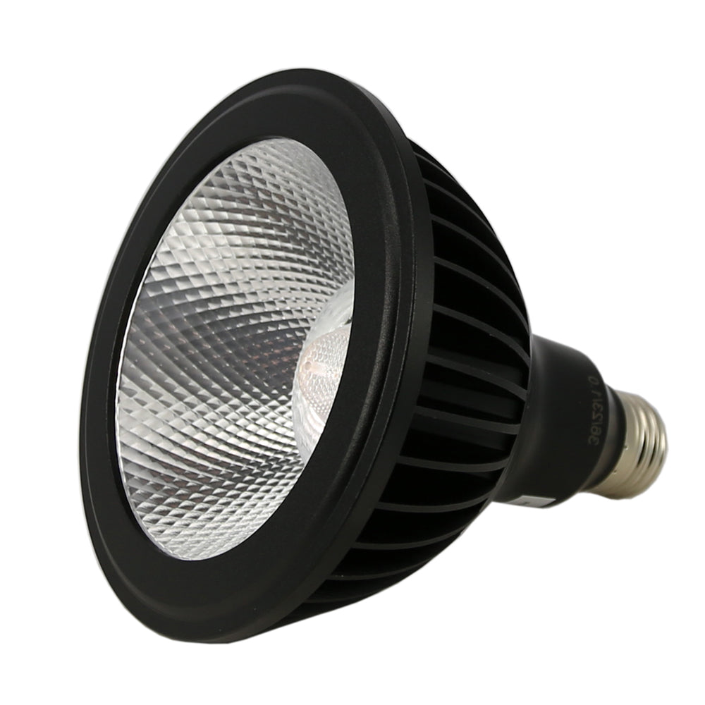 SUNLIGHT2 PAR38 E26/MEDIUM BASE 18W 120V 36° 6000K BLACK ARCHITECTURAL GRADE SINGLE CCT BU PAR38A18W60K36B