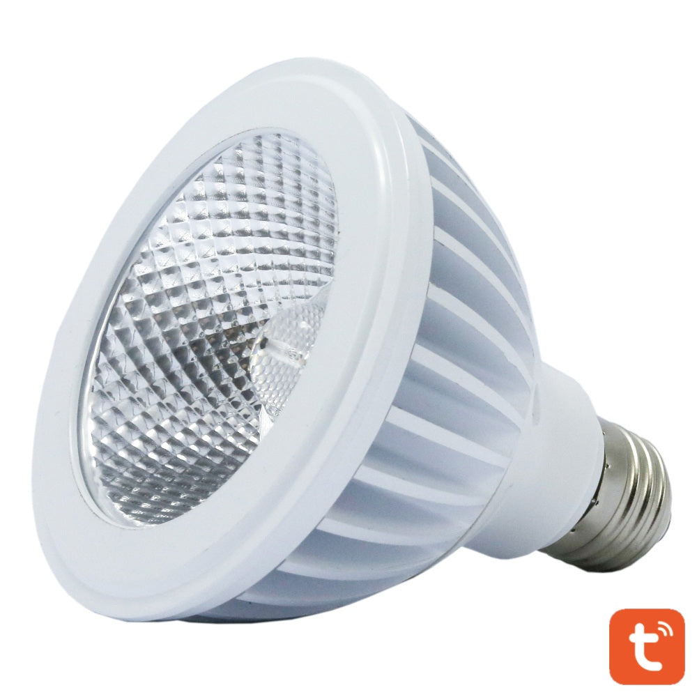 SUNLIGHT2 PAR38 E26/MEDIUM BASE 18W 120V 60° 6500K-2200K WHITE COLOR TUNABLE SMART BULBS # PAR38A18W6522KBTWCT60W (TUYA)